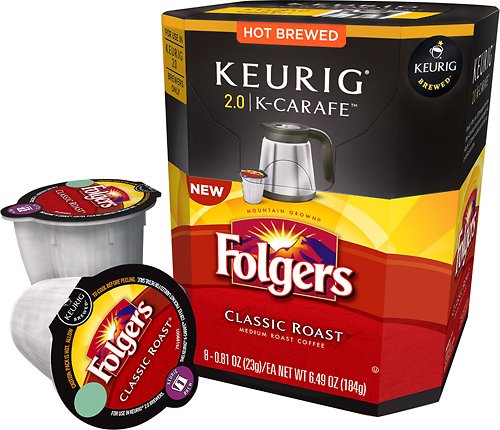  Keurig - Folgers Classic Roast K-Carafe Pods (8-Pack)