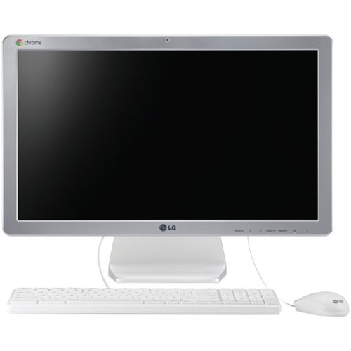  LG - ChromeBase 21.5" All-In-One - Intel Celeron - 2GB Memory - 16GB Solid State Drive - Silver/White