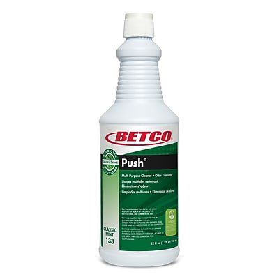 Betco - Push Probiotic Odor Eliminator and Drain Maintainer, Mint Scent, 32 Oz. (13312-00) - Milky White