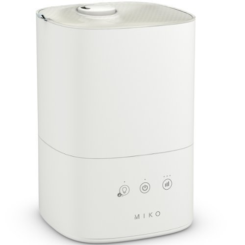 Miko - Breeze Ultrasonic Humidifier – 750 sq. ft. Coverage, 3L Tank, Cool Mist & Aromatherapy – - White-Front_Standard 