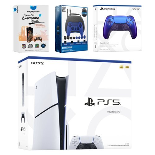 PlayStation 5 Slim Disc Bundle with Extra Controller, Accessory
