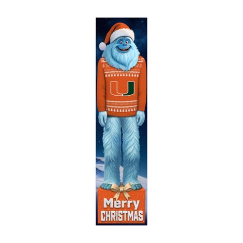 Fan Creations - Miami Hurricanes 48" Yeti Christmas Leaner - Multicolor-Front_Standard 