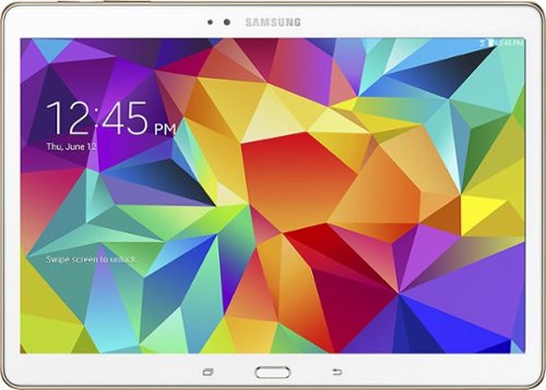 Samsung - Geek Squad Certified Refurbished Galaxy Tab S 10.5 - 16GB - Dazzling White-Front_Standard 