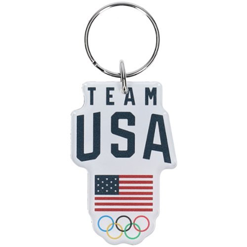 WinCraft - Team USA Premium Acrylic Key Ring - White-Front_Standard 