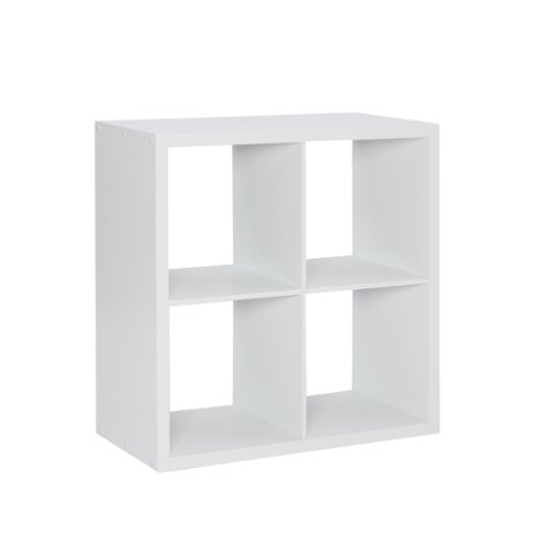 Linon Home Décor - Chabis 4-Cubby Storage Cabinet - White-Front_Standard 