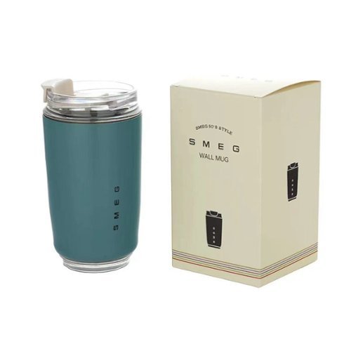 12OZ SMEG Stainless Steel Insulated Vacuum Coffee Wall Travel Mug - Blue-Front_Standard 