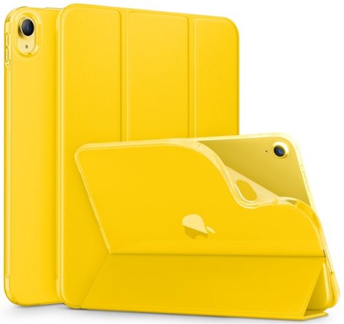 DTTO - Case for iPad (A16) 11th Gen 2025 & iPad 10th Gen 2022, Slim Trifold Stand Cover with Auto Wake/Sleep - Yellow-Front_Standard 