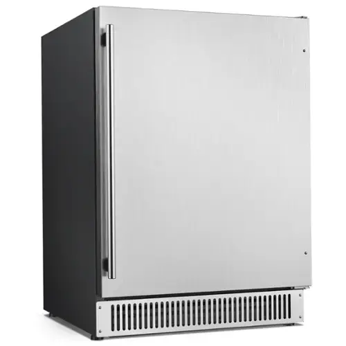 Front. Coolski - Coolski Outdoor Refrigerator  24 Inch Under-Counter Beverage Fridge 180 Cans Built-In or Freestanding - Sliver.