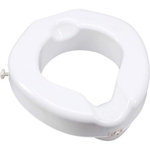 Carex - Safe Lock Bariatric Raised Toilet Seat - WHITE-Front_Standard 