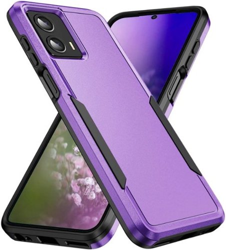 Entronix - Protective Case for Moto G Power 2024 - Sleek Dual-Layer Design with Soft-Touch Finish - Purple-Front_Standard 