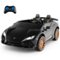 Costway - 4WD 2-Seater Ride on Car, Licensed Lamborghini Kids' Vehicles with Remote Control - Black-Front_Standard