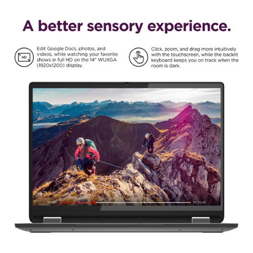 Lenovo Flex 5i Chromebook Plus Laptop with Google AI - 14 2K Touch - Intel i3-1315U - 8GB RAM - Intel UHD Graphics - 128GB SSD - Storm Grey GLOBAL SHIPPING