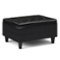 Simpli Home - Harrison Small Coffee Table Storage Ottoman - Midnight Black-Front_Standard