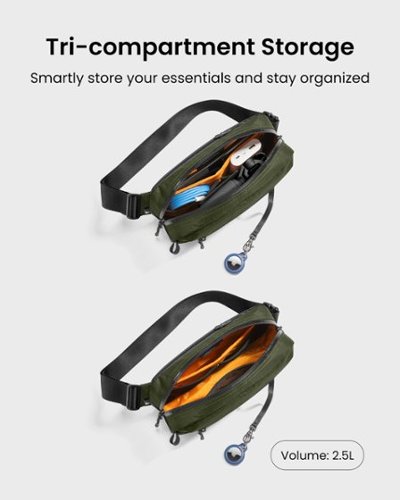tomtoc Aviator-T35 2.5L X-Pac Sling Bag with RFID Blocking, Minimalist Crossbody Bag Chest Shoulder Pack for Travel, Everyday - Green WORLDWIDE DELIVERY