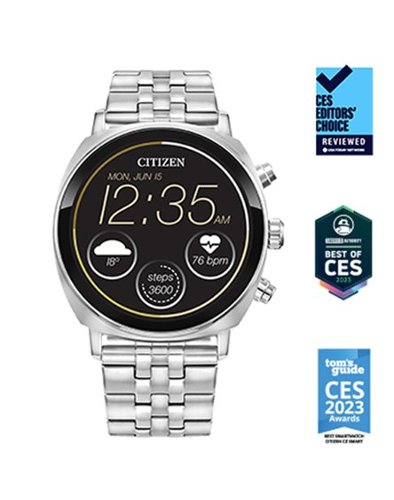 Citizen CZ Smart 41mm Unisex Stainless Steel Casual Smartwatch with Stainless Steel Bracelet - Silver WORLDWIDE DELIVERY