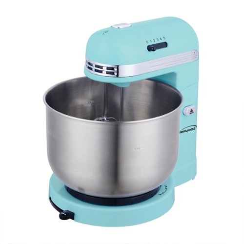 Brentwood - 5 Speed Stand Mixer with 3.5 Quart Stainless Steel Mixing Bowl - Blue-Front_Standard 