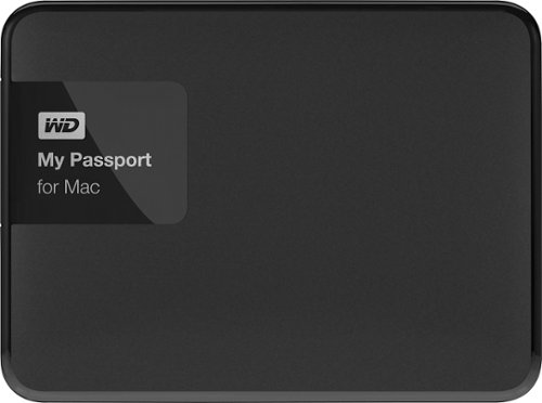  WD - My Passport for Mac 1TB External USB 3.0/2.0 Portable Hard Drive - Black