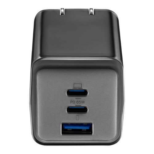 Insignia™ 65W 3-Port USB-C/USB Wall Charger for Smartphones, Tablets and More - Black BUY IN EUROPE