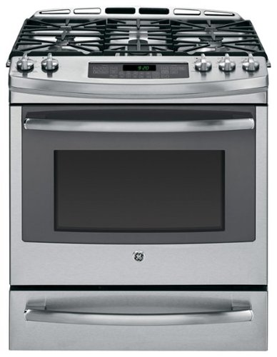  GE - Profile Series 5.9 Cu. Ft. Self-Cleaning Slide-In Dual Fuel Convection Range - Stainless steel