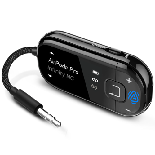 Avantree - Voyager – OLED Display & Latest Auracast Bluetooth 5.4 Adapter for Airplane-Front_Standard 