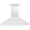 ZLINE - 48 inches - Convertible & Recirculating - Wall Range Hood - Smooth Bright White Finish-Front_Standard
