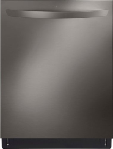 "LG - 24"" Top Control Smart Built-in Stainless Steel Tub Dishwasher with 3rd Rack, QuadWash Pro and 46dB - Black Stainless Steel"