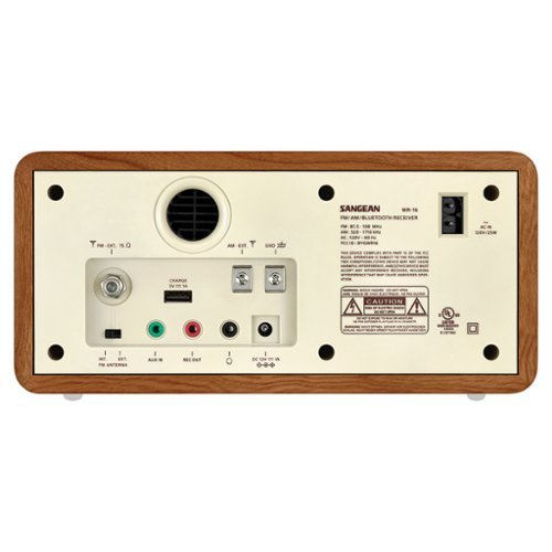 Sangean ウォールナット WR-302 Sangean Bluetooth Tabletop Retro Wooden Cabinet AM/FM Aux Radio