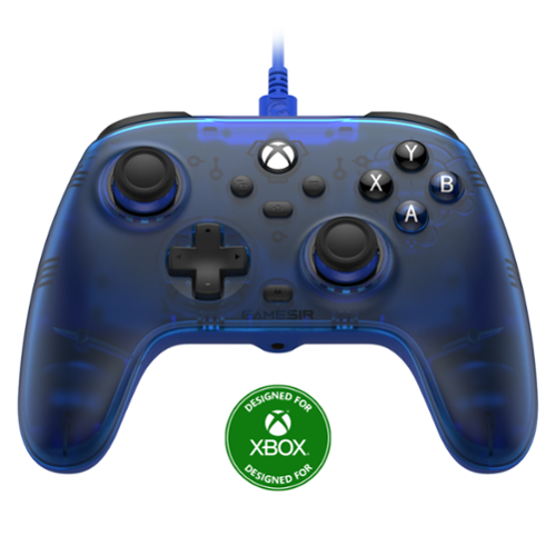 GameSir - T7 Wired Controller/Gamepad Hall Effect Joysticks for Xbox Series X|S, Xbox One, Windows 10/11 & Steam, 3.5mm Audio Jack - Blue-Front_Standard 