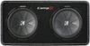KICKER - CompR Dual 12" Dual-Voice-Coil 2-Ohm Subwoofers with Enclosure - Black-Front_Standard
