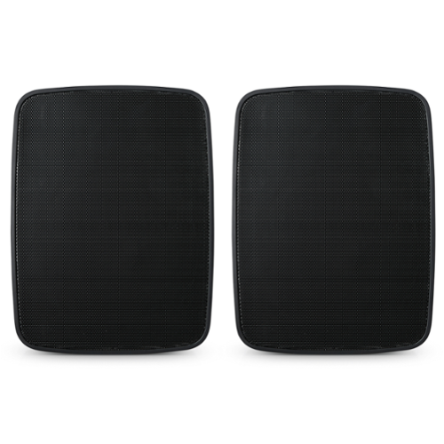SoundPro - Dual Bluetooth Weatherproof Indoor & Outdoor Wall-Mount Loudspeakers - Black-Front_Standard 