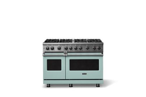 Viking - 6.1 Cu. Ft. Professional 5 Series Freestanding Double Oven Gas Convection 8 Burner Range - Splash-Front_Standard 