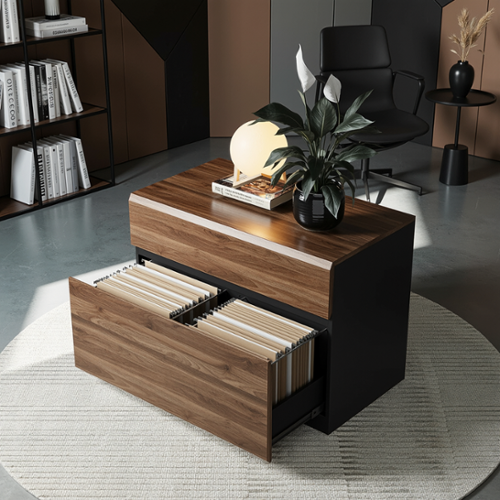 ModernMate - 31"W*23"H 2 Drawer Wood Lateral File Cabinet with Anti-tilt Mechanism-Front_Standard 