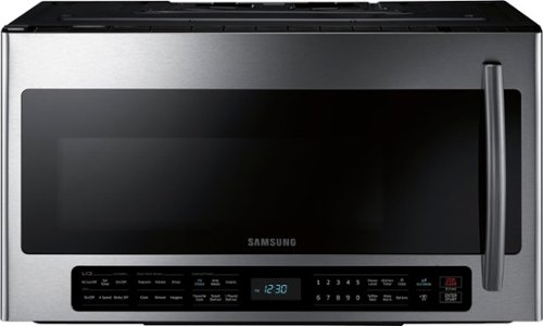  Samsung - 2.1 Cu. Ft. Over-the-Range Microwave with Multi-Sensor Cooking - Stainless steel