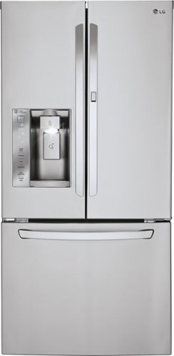  LG - 24.4 Cu. Ft. French Door Refrigerator with Thru-the-Door Ice and Water - Stainless Steel
