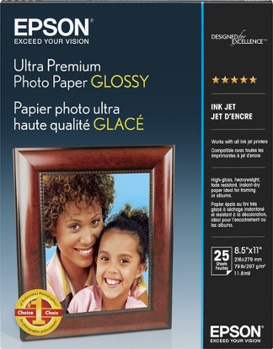  Epson - Ultra Premium High-Gloss Photo Paper - White