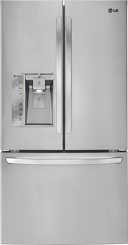  LG - 31.7 Cu. Ft. French Door Refrigerator with Thru-the-Door Ice and Water - Stainless Steel