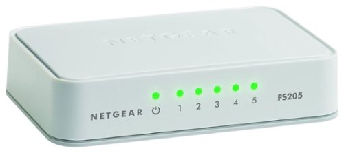  NETGEAR - 200 Series Unmanaged SOHO 5-Port 10/100 Switch - White