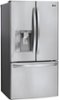 LG - 29.8 Cu. Ft. French Door Smart Refrigerator with Thru-the-Door Ice and Water-Angle_Standard