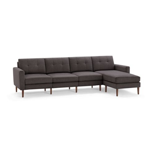 Burrow - Mid-Century Nomad King Sectional - Charcoal-Front_Standard 