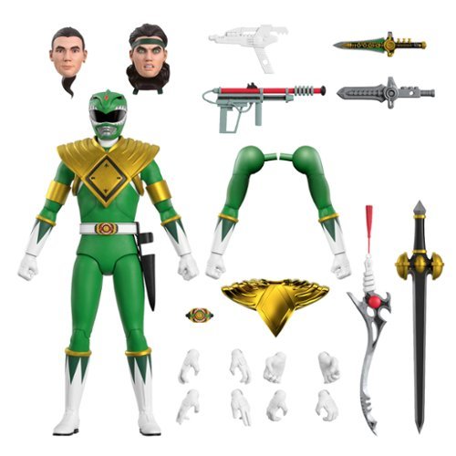  Super7 - ULTIMATES! 7 in Plastic Mighty Morphin Power Rangers Action Figure - Green Ranger
