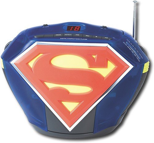 Unbranded - Superman CD Boombox with AM/FM Radio - Blue