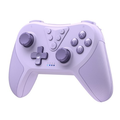 EasySMX - T37 Wireless Switch Controller, Pro Gamepad for Switch/Lite/OLED with Joystick, Dual Turbo Vibration - Purple-Front_Standard 