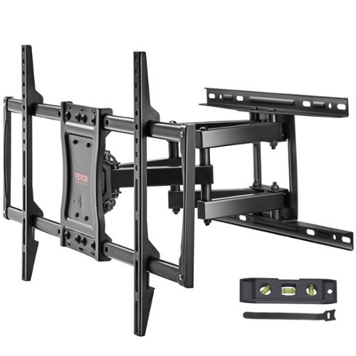 VEVOR - Full Motion TV Mount Fits for Most 37-75 inch TVs, Swivel Tilt Horizontal Adjustment TV Wall Mount Bracket - Black-Front_Standard 