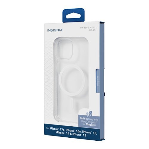 Insignia™ Hard-Shell Case with MagSafe for iPhone 17e/16e/15/14/13 - Clear BUY ONLINE
