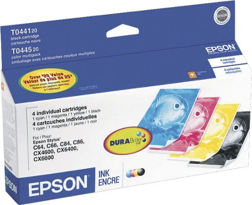  Epson - 44 4-pack Ink Cartridges - Black/Cyan/Magenta/Yellow