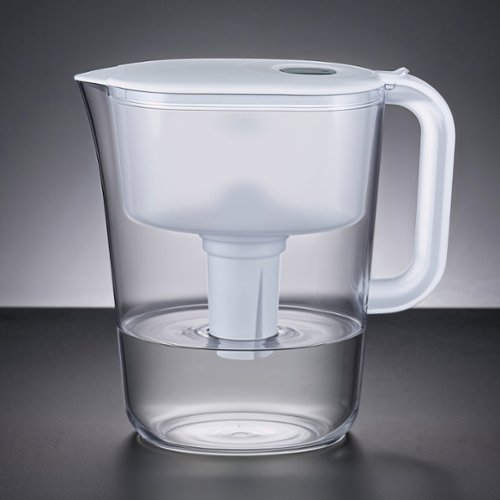 FC Design - Freco 10.5 cup / 2.5L Water Filter Pitcher with 1 Filter, NSF42/53 Certified, Brita filter compatible, BPA Free - White-Front_Standard 