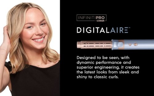 Conair InfinitiPRO by Conair DigitalAIRE Wet-to-Dry Multi Styling Wand, Powerful Hair Blow Dryer and Multi-Styler w attachments - Powder Blue BUY IN JAPAN