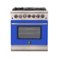 Forno Appliances - Capriasca 4.32 Cu. Ft. Freestanding Gas Range with Convection Oven - Blue Door - Blue-Front_Standard