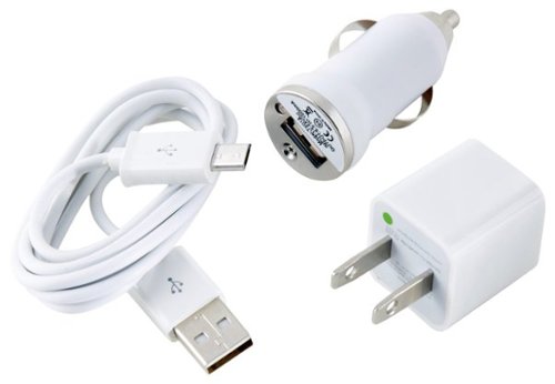  UltraLast - Micro USB Vehicle and Wall Chargers - White
