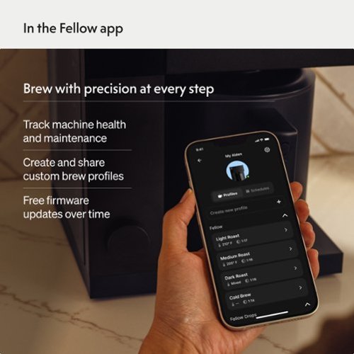 Fellow - Aiden Precision Coffee Maker w/ Built In Guidance & Optional Automatic Temperature, Timing, and Water Flow - Black-Alt_View_Standard_16 